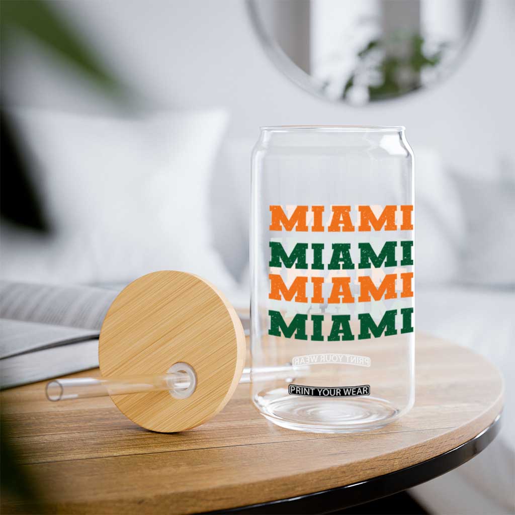 Miami Glass Can Retro Florida FL Vintage Athletic Sports TS10 Print Your Wear