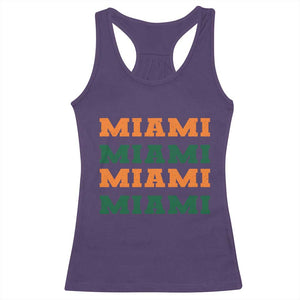Miami Racerback Tank Top Retro Florida FL Vintage Athletic Sports TS10 Purple Print Your Wear