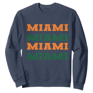 Miami Sweatshirt Retro Florida FL Vintage Athletic Sports TS10 Navy Print Your Wear