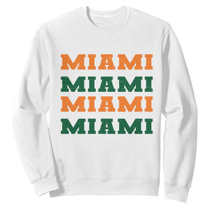Miami Sweatshirt Retro Florida FL Vintage Athletic Sports TS10 White Print Your Wear