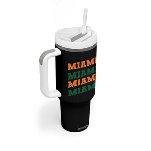 Miami Tumbler With Handle Retro Florida FL Vintage Athletic Sports TS10 Print Your Wear