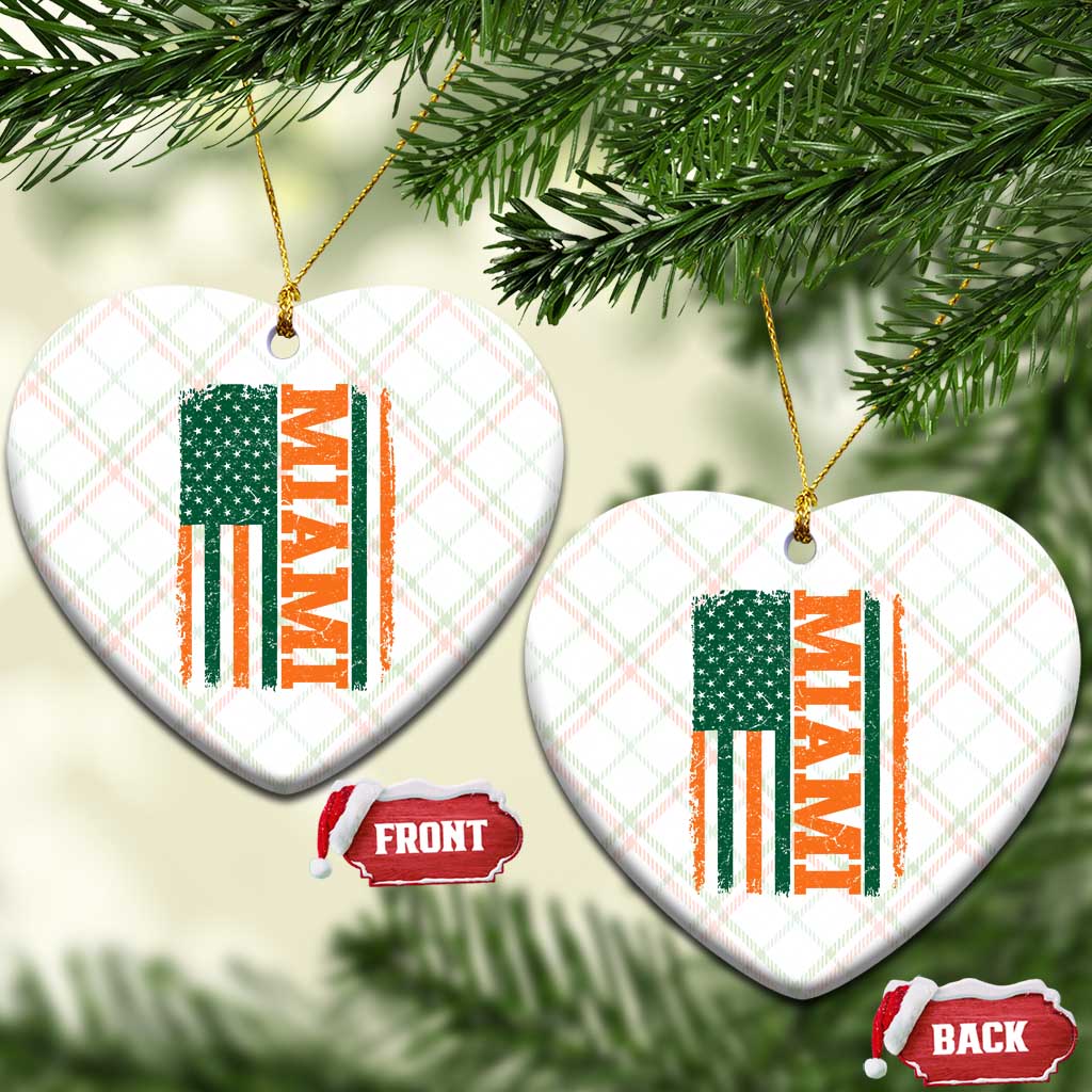 Vintage Miami Ceramic Ornament Classic Retro City USA Flag Game Day TS10 Print Your Wear