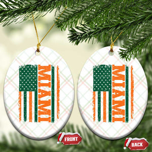 Vintage Miami Ceramic Ornament Classic Retro City USA Flag Game Day TS10 Print Your Wear