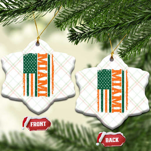 Vintage Miami Ceramic Ornament Classic Retro City USA Flag Game Day TS10 Print Your Wear