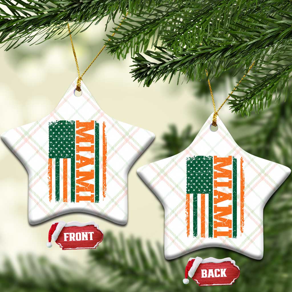Vintage Miami Ceramic Ornament Classic Retro City USA Flag Game Day TS10 Print Your Wear