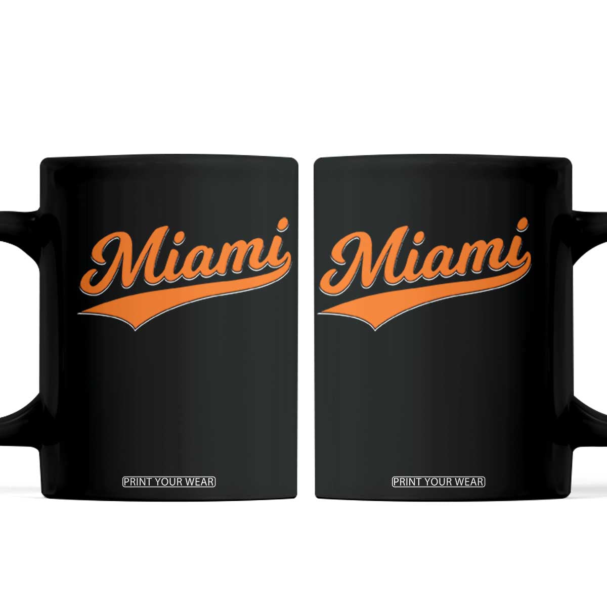 Vintage Miami Coffee Mug Florida FL Varsity Script Retro Vintage Athletic Sports TS10 Black Print Your Wear