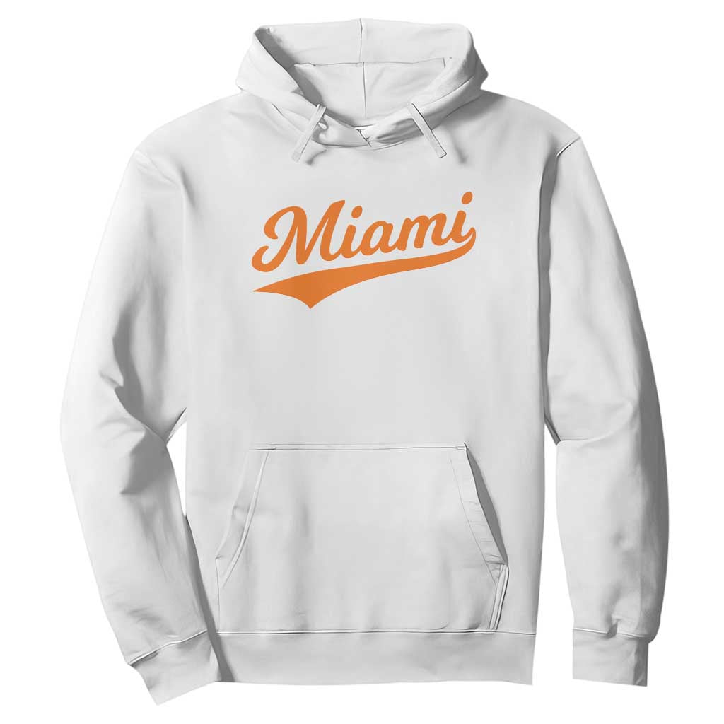 Vintage Miami Hoodie Florida FL Varsity Script Retro Vintage Athletic Sports TS10 White Print Your Wear