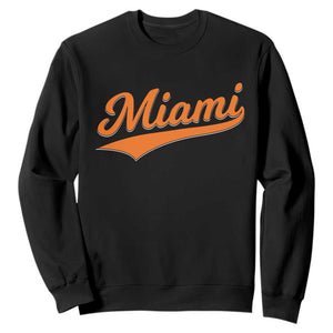 Vintage Miami Sweatshirt Florida FL Varsity Script Retro Vintage Athletic Sports TS10 Black Print Your Wear