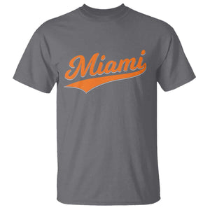Vintage Miami T Shirt Florida FL Varsity Script Retro Vintage Athletic Sports TS10 Charcoal Print Your Wear
