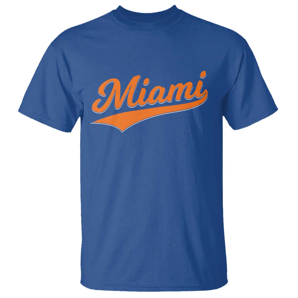 Vintage Miami T Shirt Florida FL Varsity Script Retro Vintage Athletic Sports TS10 Royal Blue Print Your Wear
