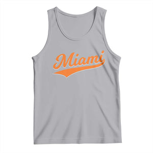 Vintage Miami Tank Top Florida FL Varsity Script Retro Vintage Athletic Sports TS10 Athletic Heather Print Your Wear