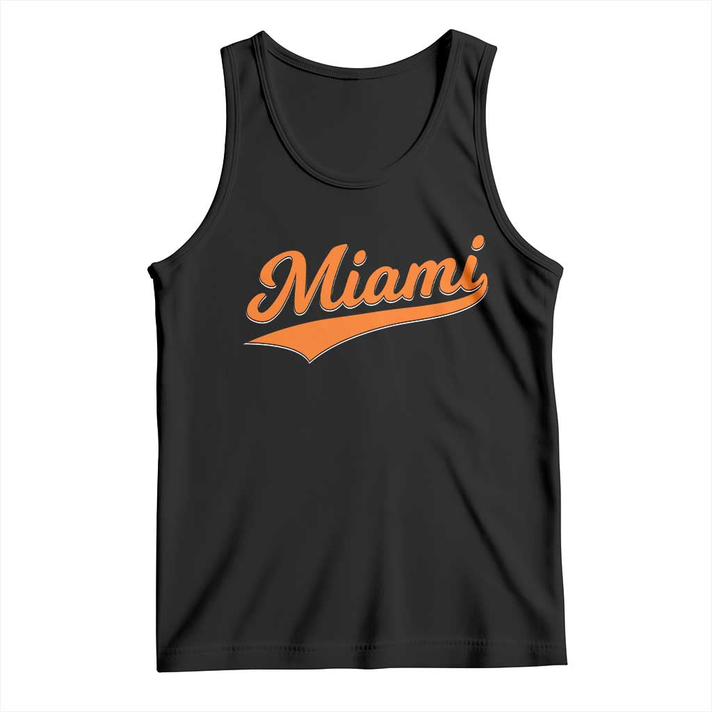 Vintage Miami Tank Top Florida FL Varsity Script Retro Vintage Athletic Sports TS10 Black Print Your Wear