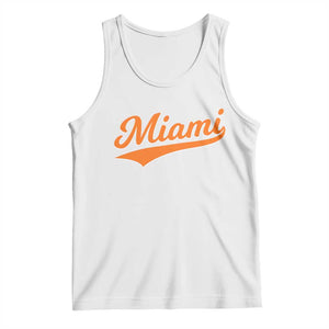 Vintage Miami Tank Top Florida FL Varsity Script Retro Vintage Athletic Sports TS10 White Print Your Wear