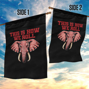 Alabama Fan Garden Flag This Is How We Roll Elephant Bama Mascot Game Day TS10 Print Your Wear
