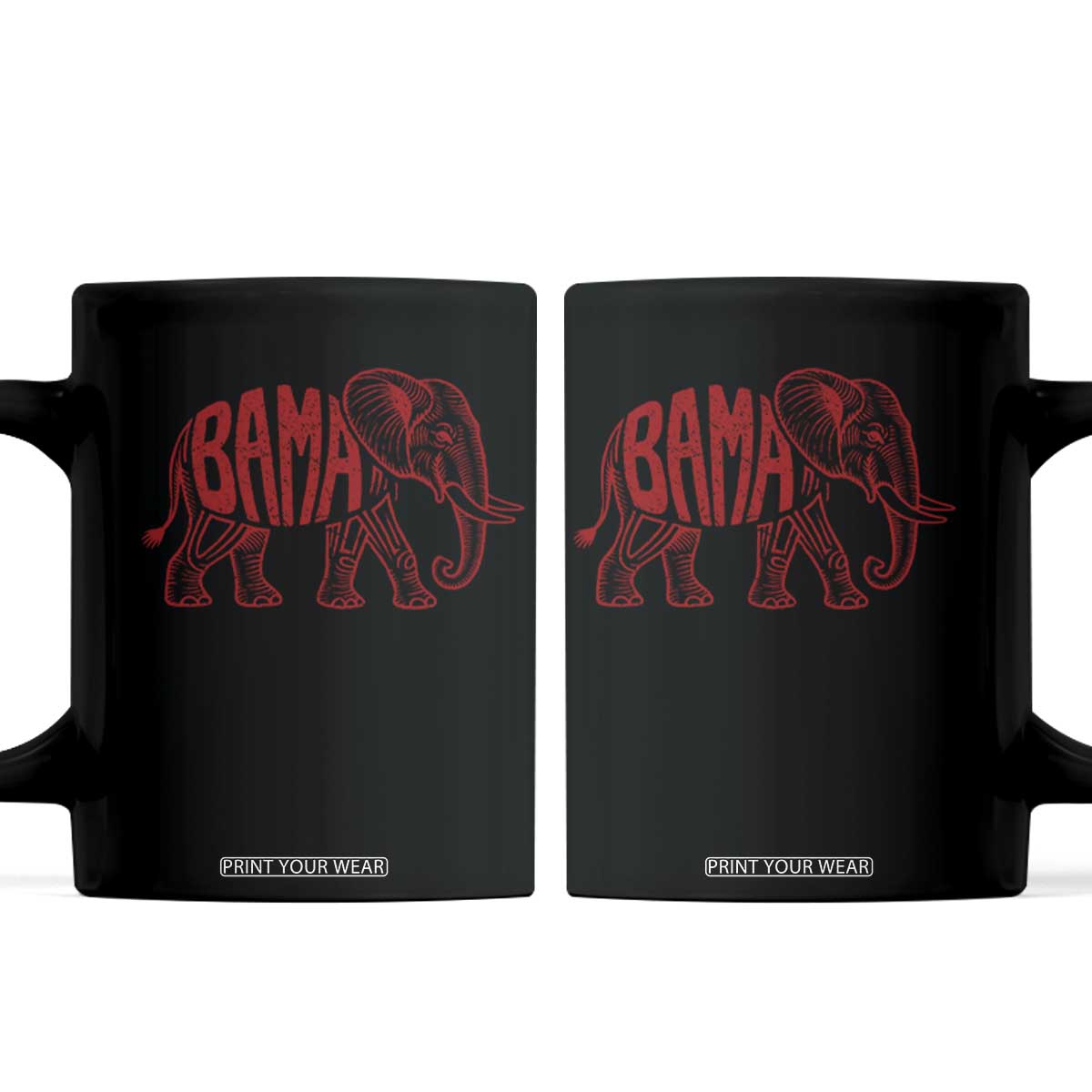 Alabama Fan Coffee Mug Retro Vintage City Elephant Bama Mascot Game Day TS10 Black Print Your Wear