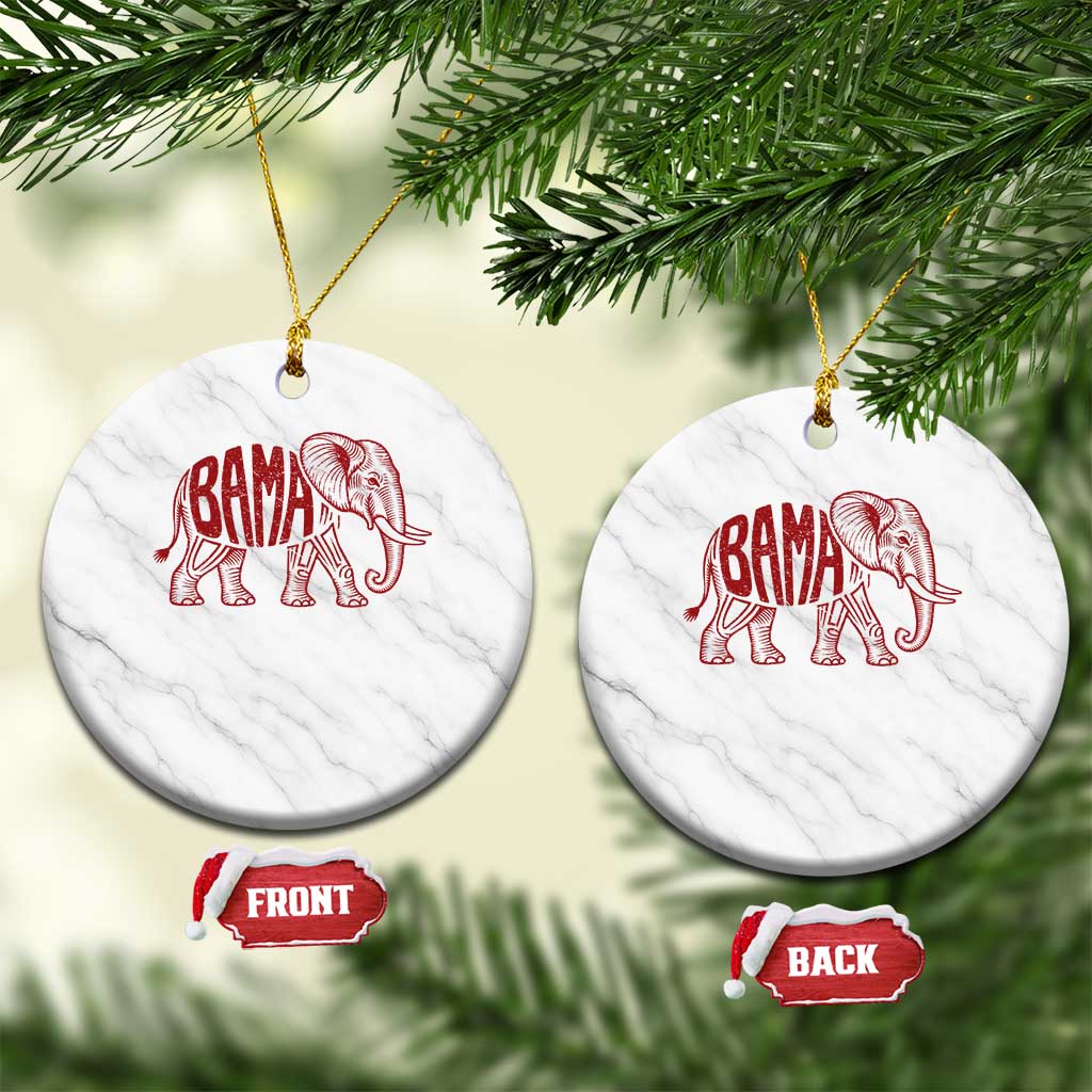 Alabama Fan Ceramic Ornament Retro Vintage City Elephant Bama Mascot Game Day TS10 1pc White Marble Print Your Wear