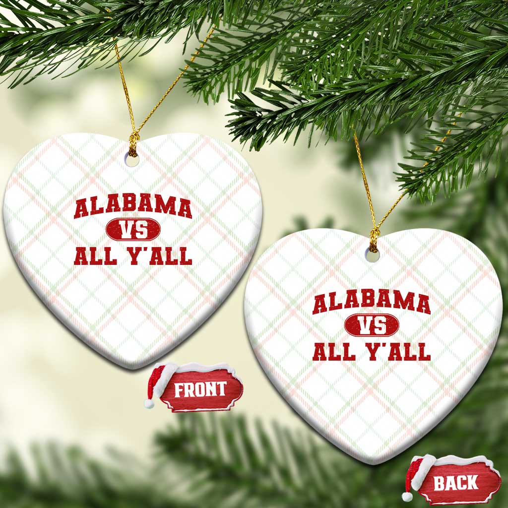 Alabama Fan Ceramic Ornament Vintage Sports Design Red Design Game Day TS10 Print Your Wear