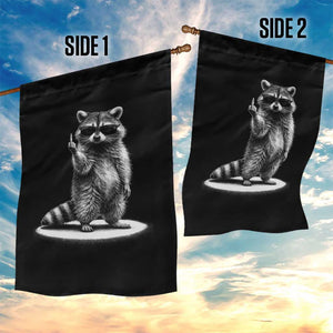 Raccoon Meme Garden Flag Middle Finger Trash Panda Sarcastic Humor TS10 Print Your Wear