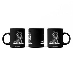 Raccoon Meme Coffee Mug Middle Finger Trash Panda Sarcastic Humor TS10 Print Your Wear