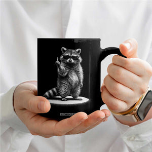 Raccoon Meme Coffee Mug Middle Finger Trash Panda Sarcastic Humor TS10 Print Your Wear