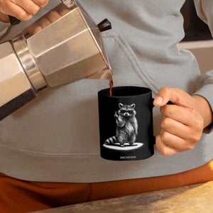 Raccoon Meme Coffee Mug Middle Finger Trash Panda Sarcastic Humor TS10 Print Your Wear