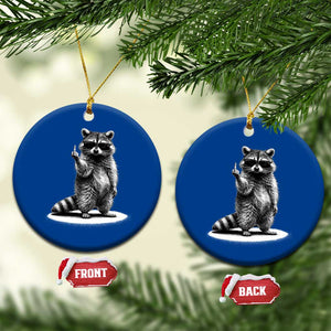 Raccoon Meme Ceramic Ornament Middle Finger Trash Panda Sarcastic Humor TS10 1pc Blue Print Your Wear