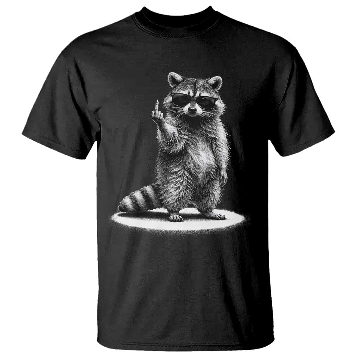 Raccoon Meme T Shirt Middle Finger Trash Panda Sarcastic Humor TS10 Black Print Your Wear