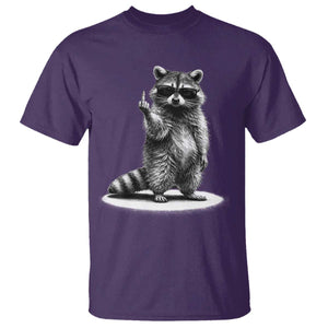 Raccoon Meme T Shirt Middle Finger Trash Panda Sarcastic Humor TS10 Purple Print Your Wear