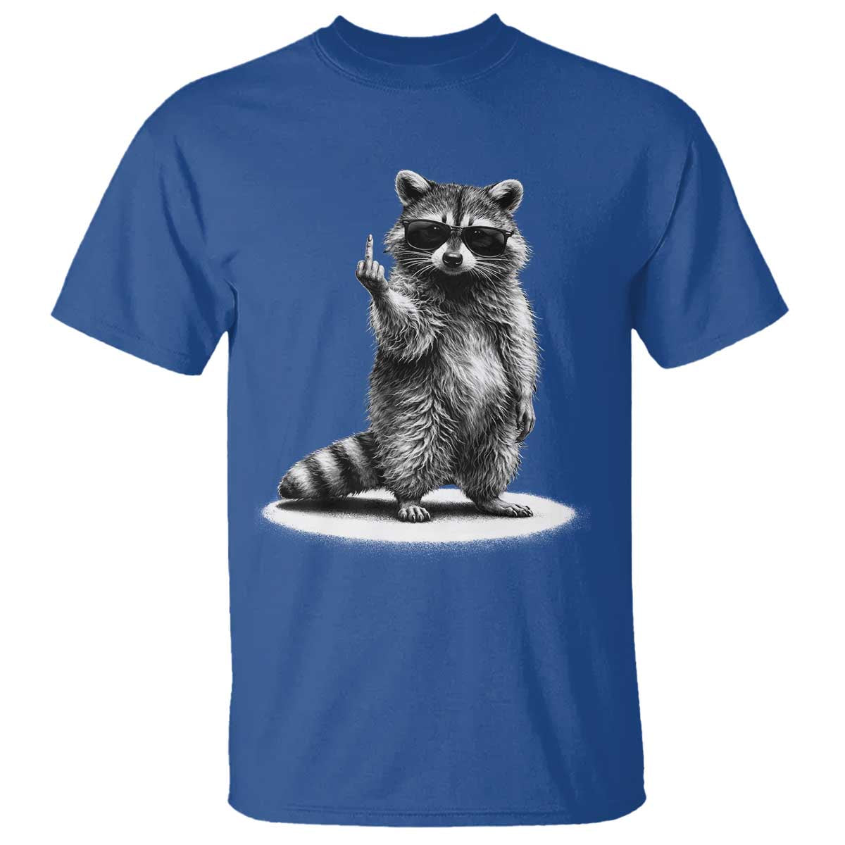 Raccoon Meme T Shirt Middle Finger Trash Panda Sarcastic Humor TS10 Royal Blue Print Your Wear