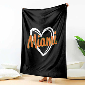 Vintage Miami Throw Blanket Classic Retro City Heart TS10 Print Your Wear