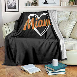 Vintage Miami Throw Blanket Classic Retro City Heart TS10 Print Your Wear
