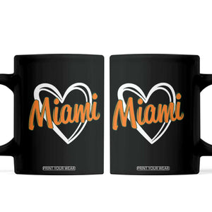 Vintage Miami Coffee Mug Classic Retro City Heart TS10 Black Print Your Wear
