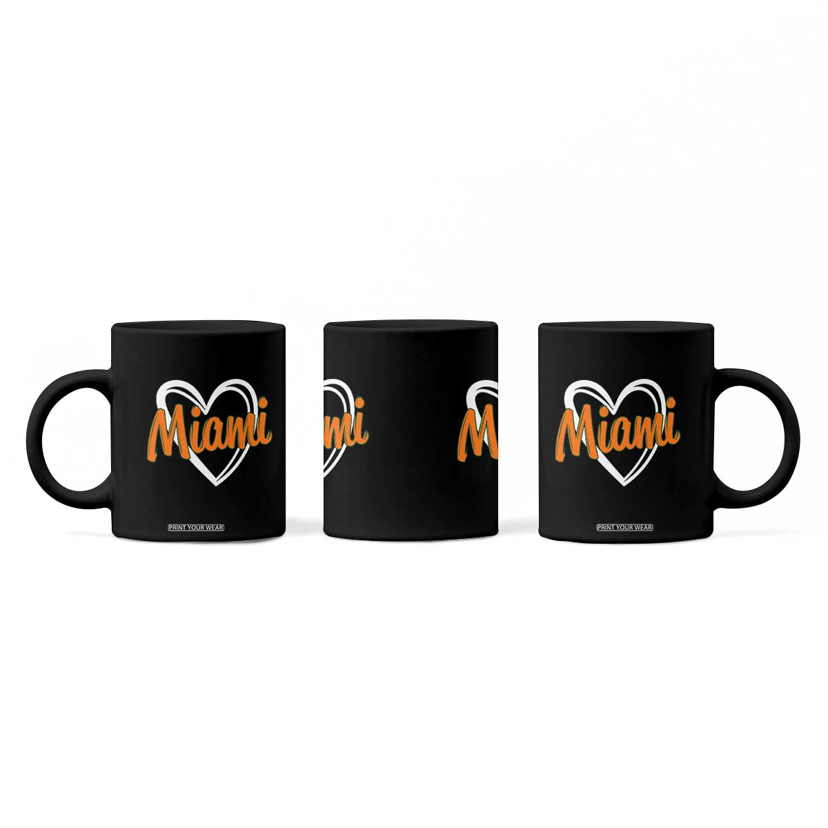 Vintage Miami Coffee Mug Classic Retro City Heart TS10 Print Your Wear