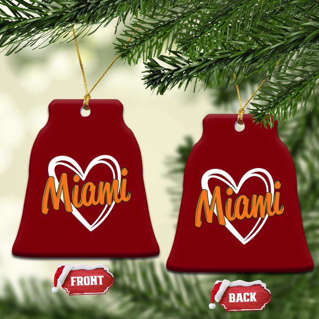 Vintage Miami Ceramic Ornament Classic Retro City Heart TS10 Print Your Wear