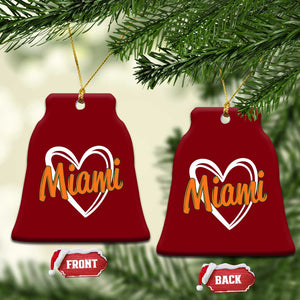 Vintage Miami Ceramic Ornament Classic Retro City Heart TS10 Print Your Wear