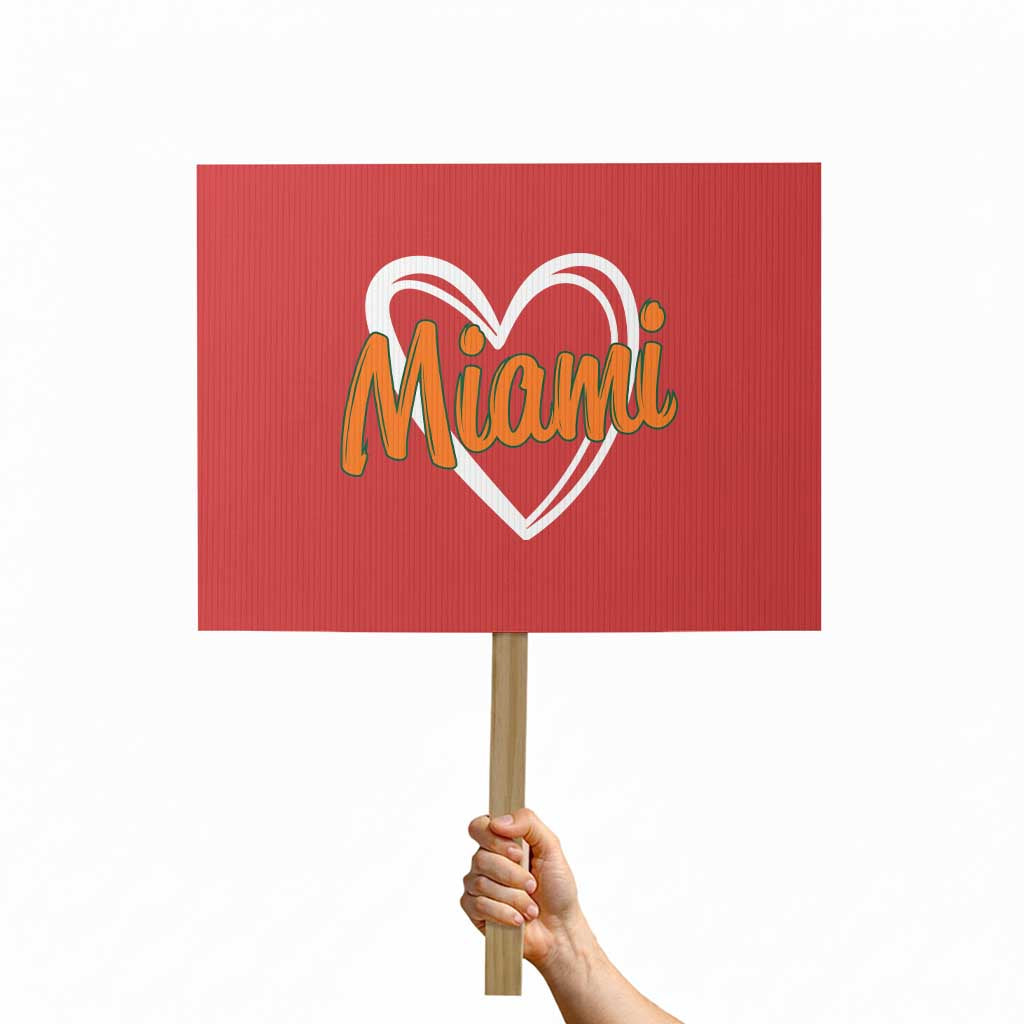 Vintage Miami Protest Sign Classic Retro City Heart TS10 Horizontal 18