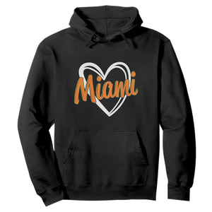 Vintage Miami Hoodie Classic Retro City Heart TS10 Black Print Your Wear