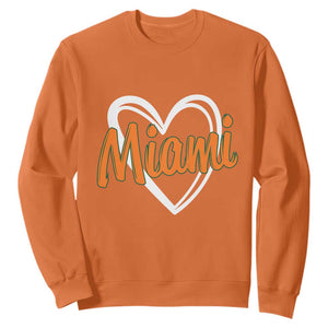 Vintage Miami Sweatshirt Classic Retro City Heart TS10 Orange Print Your Wear