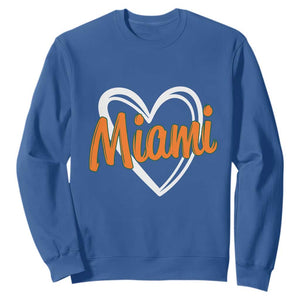Vintage Miami Sweatshirt Classic Retro City Heart TS10 Royal Blue Print Your Wear