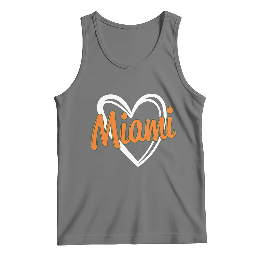 Vintage Miami Tank Top Classic Retro City Heart TS10 Black Heather Print Your Wear