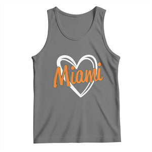 Vintage Miami Tank Top Classic Retro City Heart TS10 Black Heather Print Your Wear