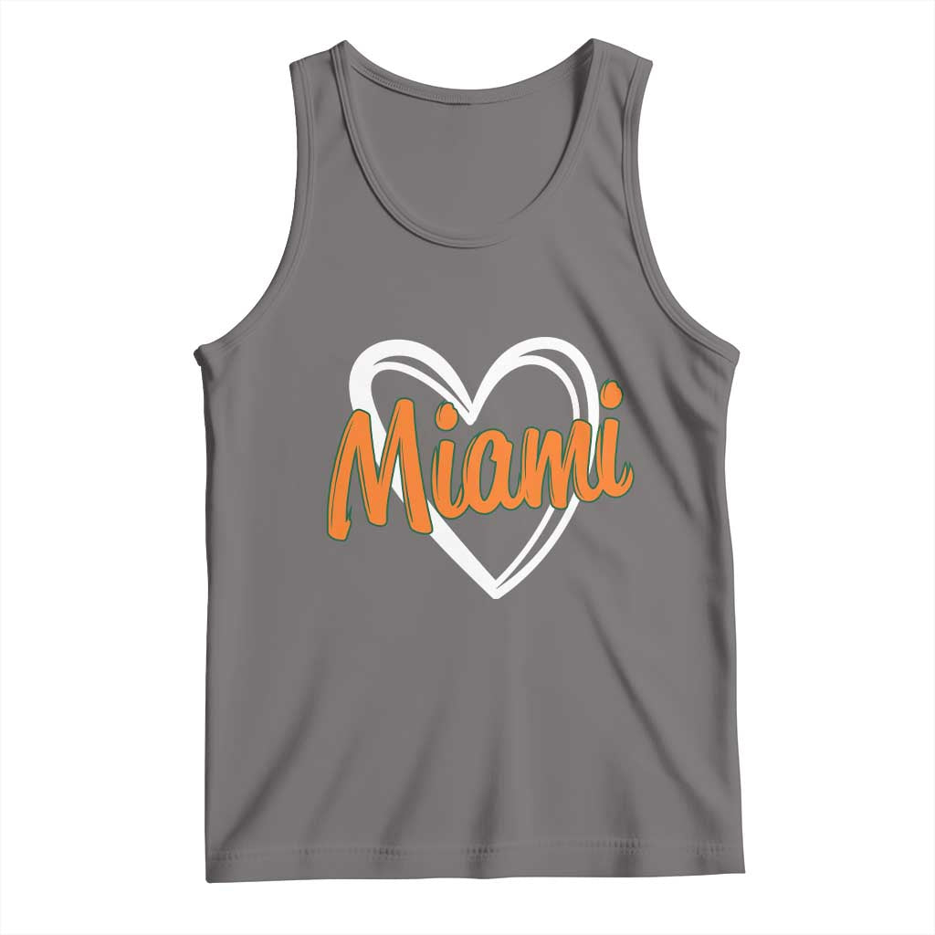Vintage Miami Tank Top Classic Retro City Heart TS10 Deep Heather Print Your Wear