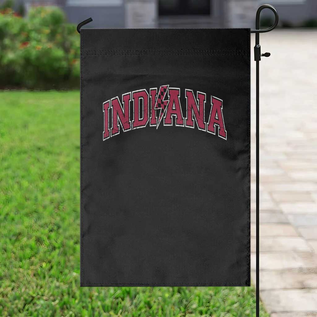 Indiana Garden Flag Vintage Retro Varsity City Lightning Bolt Checkered TS10 Print Your Wear