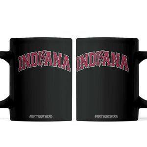 Indiana Coffee Mug Vintage Retro Varsity City Lightning Bolt Checkered TS10 Black Print Your Wear