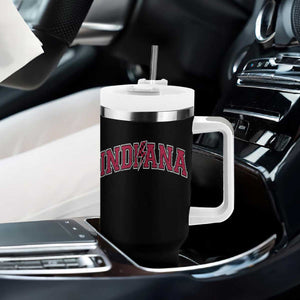 Indiana Tumbler With Handle Vintage Retro Varsity City Lightning Bolt Checkered TS10 Print Your Wear