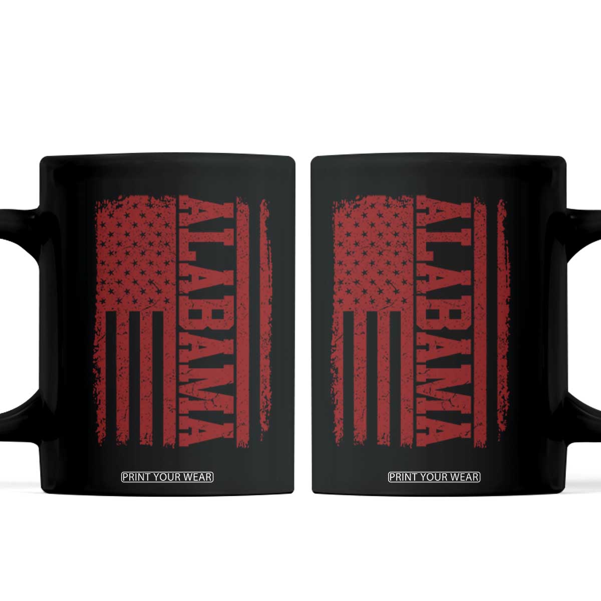 Vintage Alabama Fan Coffee Mug Classic Retro City USA Flag Game Day TS10 Black Print Your Wear