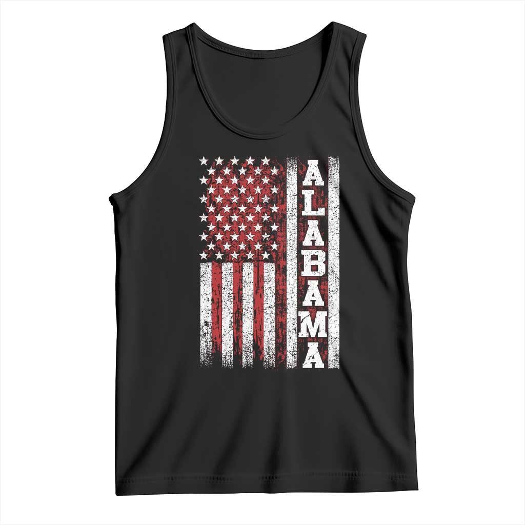 Alabama Fan Tank Top Classic Retro City USA Flag Patriotic American TS10 Black Print Your Wear