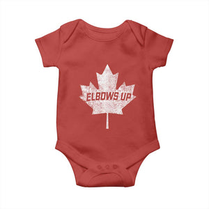 Elbows Up Canada Baby Onesie True North Strong and Free Maple Leaf Proud Canadian TS10 Red Print Your Wear