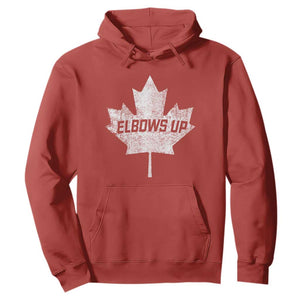 Elbows Up Canada Hoodie True North Strong and Free Maple Leaf Proud Canadian TS10 Red Print Your Wear
