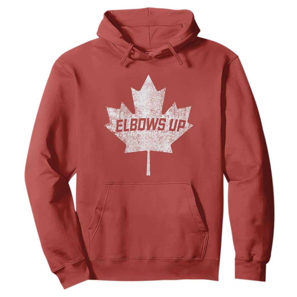 Elbows Up Canada Hoodie True North Strong and Free Maple Leaf Proud Canadian TS10 Red Print Your Wear